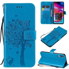 Samsung Galaxy A70 Case, Shockproof Leather Cover with Magnetic Closure, Premium Flip Protective Wallet Case with Stand (SNQ)