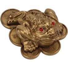 Feng Shui silver frog statue, lucky frog, brass frog-shaped ornaments to bring good fortune and money