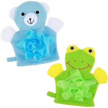 Children's Bath Gloves - Brand - Model - Cute Design - Soft and Reliable - Appropriate Size