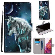 Case for Samsung Galaxy S20 FE Protective Cover PU Leather Wallet Flip Case Magnetic Closure Stand Wolf Pattern