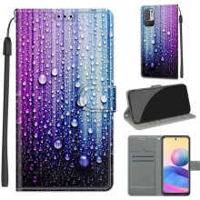 Case for Xiaomi Poco M3 Pro 5G/Xiaomi Redmi Note 10 5G 6.5" Water Beads PU Leather Wallet Phone Case DKCHD1