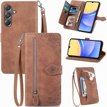 Case - SZY - Galaxy A15 4G/5G - PU Leather - Shockproof - Card Holder - Brown