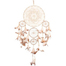 Indian Dream Catcher Feather Lace 5-Ring Dreamcatcher Hanging Decoration Home Car Pendant