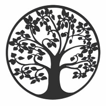 Metal Tree of Life Wall Art Silhouette for Indoor Gift, Outdoor Gift, Garden, Home Decoration, Black