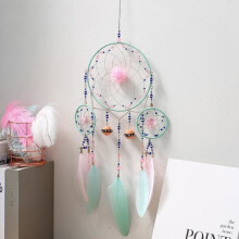 Dreamcatcher Home Decor Wall Hanging Ornament Handmade Feather Dreamcatcher for Friends Birthday Gift Christmas Holidays
