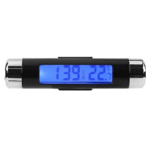 Fydun Car Clock Thermometer Electronic Clock Thermometer with LED Backlight Digital Display