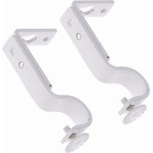 Curtain Accessories Curtain Rod Bracket Monorail Bracket (for 18-22MM curtain rods) White Pair