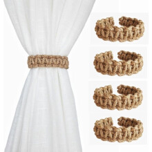 Set of 4 braided curtain ties - Curtain ties - Fixing cords - Handmade curtain ties