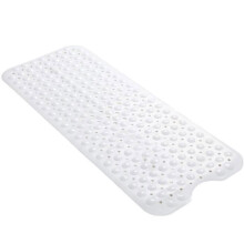 KENLUMO Non-Slip Safety Bath Mat 100 x 40 cm Anti-Slip Mat for Bathtubs and Showers, White