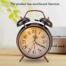 Alarm Clock - FAFEICY - Retro - 4 inches - Metal - Double bell with night light