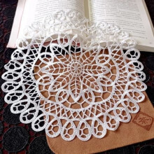 Lace Placemat - PLACEMAT 2CD-51207-08 - Round Hollow Bowl Napkin Cushion Insulating Placemat