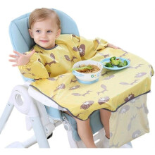 Baby Bib & Weaning Bib with Sleeved Bib - LX - Unisex - Yellow - For 6 Month Old Babies