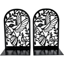 Bookends - Metal - Black - Non-slip - Book Dividers - Elegant Design