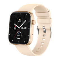 (Gold) Smartwatch Men Health Monitoring IP68 Waterproof Smart Notifications Voice Assistant Smart Watch Women