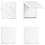 4-Piece Self-Adhesive Wall Switch Cover, Type 86 Reversible Waterproof Wall Socket Cover, White 1