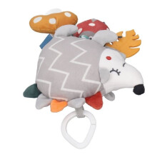 SURENHAP Baby Stroller Rattle Toy, Plush Baby Stroller Rattle, Nursery Toy Set, Hedgehog