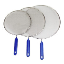 Pack of 3 Grease Splatter Screens for Pan Cooking, Stainless Steel Protection, Oil Screen