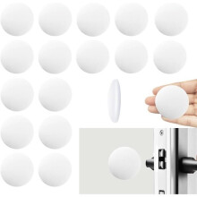 16pcs Interior Door Stoppers, White Wall-Mounted Door Stoppers, Door Stops, Adhesive Door Stoppers, for Bathroom, Furniture, Walls