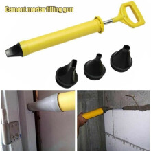 Caulking gun for pointing at brick, cementing applicator tool, mortar sprayer with 4 nozzles
