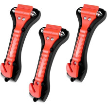 3-Piece Window Breaker and Seatbelt Cutter Set, Emergency Car Window Breaker Hammer, 2-in-1 Car Window Breaker