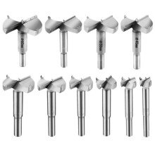 NetBoat 10 Pcs Wood Drill Bits 15-60mm Forstner Bits Wood Milling Cutter Wood Drill Bits Carbide Wood Drill Bit for Door Installation