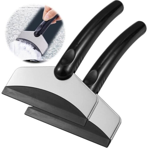 Heavy-Duty Ice Scraper for Frosty Car Windshields, Windshield Scraper, Car Ice Scraper with Handle, 2 Pieces.
