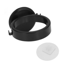 Wall-mounted hair dryer holder - ZERODIS - Self-adhesive - Black - Space-saving - Durable