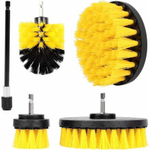Drill Brush - CUNEARY - 5-Piece Set - Yellow - Cleaning Tool - Bathroom