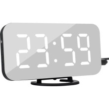MARSEE LED Digital Alarm Clock - Adjustable Brightness - Dual USB Ports