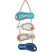 Beach Flip Flop Decoration, Wooden Slippers Decoration, Tongue Wall Decoration, Ocean Theme Home Decor, Bedroom