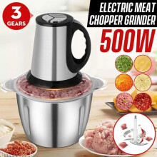 UNIQUE V 3L 220V 550W 4 Blades Electric Meat Grinder 3 Speeds Multifunctional Food Processor for Meat, Vegetables, Spices, Garlic,