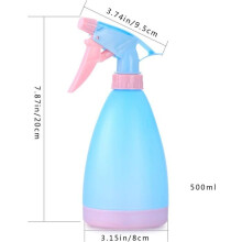 Set of 2 large plastic plant sprayers, 500 ml, empty spray bottles (pink, blue)