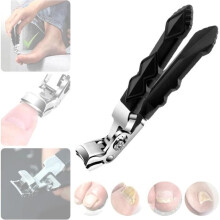 Nail Clipper - Professional - Angled Head - Ergonomic - For Seniors - Black