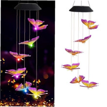 Wind Chime LED Lights Colorful Waterproof Solar Powered Mobile Outdoor Garden Decoration