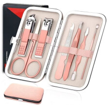 Manicure Set - Professional 8-in-1 Kit - Stainless Steel - Nail Clipper - Pedicure