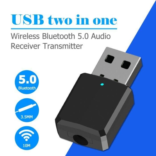 USB Bluetooth 5.0 Music Transmitter Receiver Dongle Adapter for Car, PC, TV
