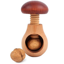 Nutcracker - Creative Home - 10x6 cm - Natural Wood - Mushroom Shape - Durable
