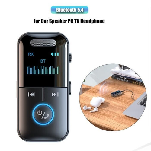 4 in 1 Bluetooth Transmitter Receiver - MOOHOP - Bluetooth 5.4 - 200 mAh - AUX/RCA - TF Card Support