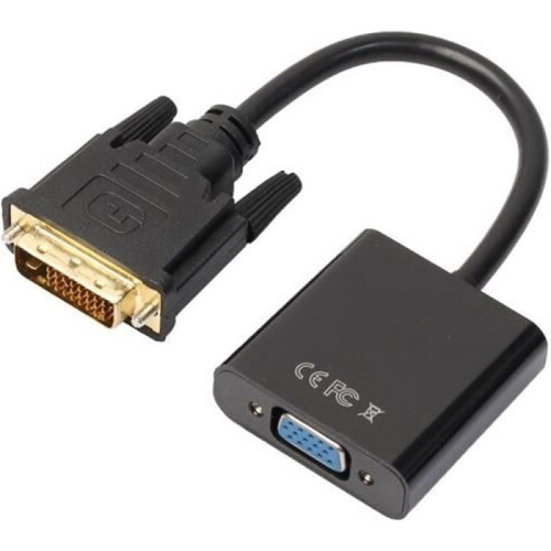 Adapter - ZJT - DVI-D to VGA - Active - 20cm - Black