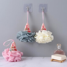Foaming mesh sponge for body, ice cream, bath, shower, loofah puffs, bath book tool