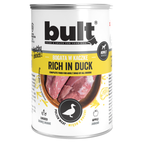 BULT Rich in Duck - vådfoder til hunde - 24x400g