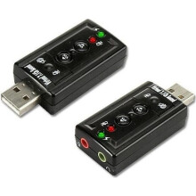Connectland AD-USB-TO-AUDIO-MIN USB Audio Adapter - Black