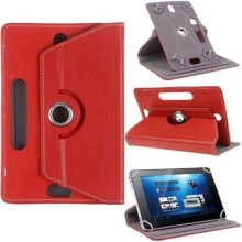 BAICHUANG Universal 10.1-inch Tablet Case with 360 Rotating Stand, Red