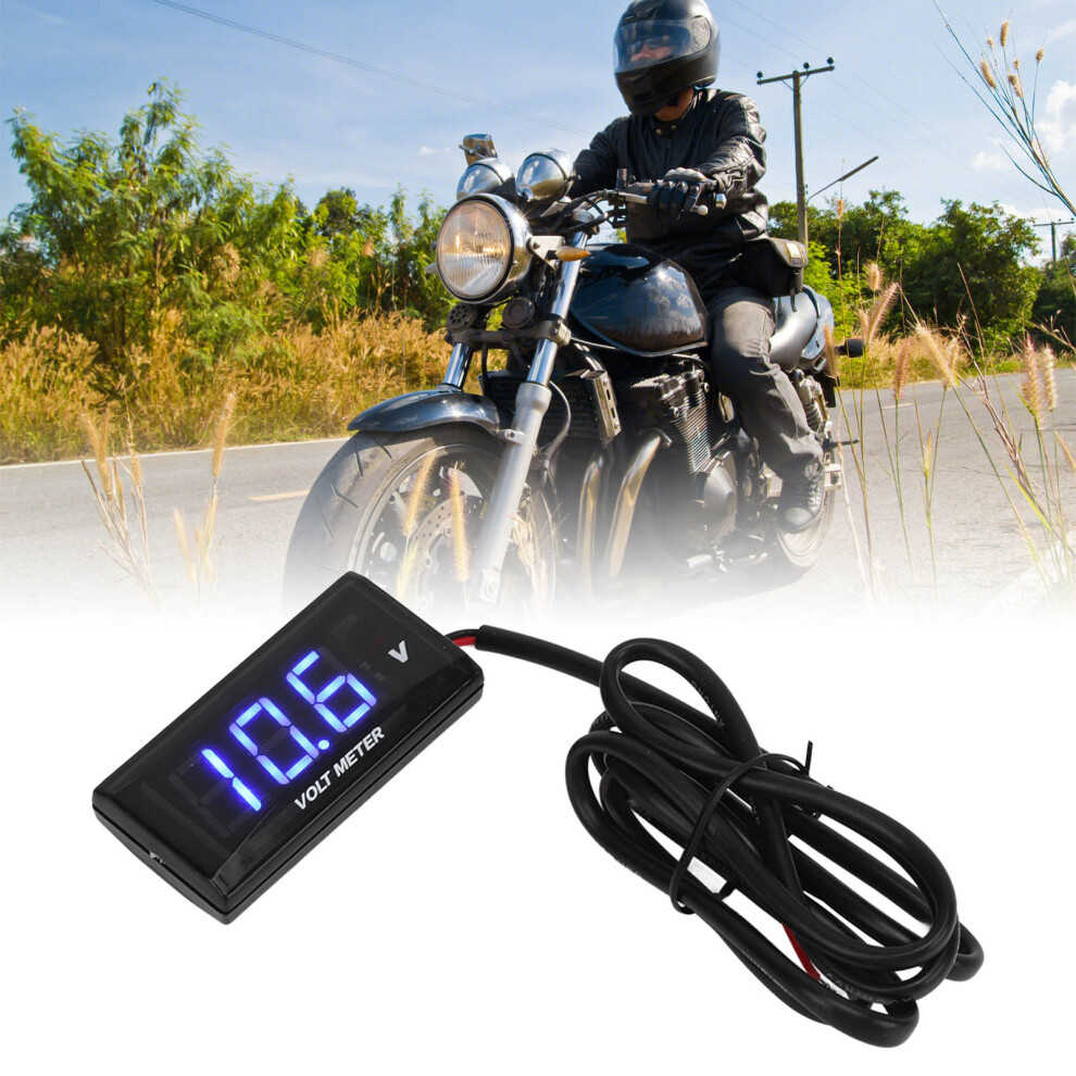 Lcd Motorcycle Voltmeter With Voltage Alert 7444352898169
