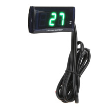 Universal Bike Temp Gauge Green Backlight LCD