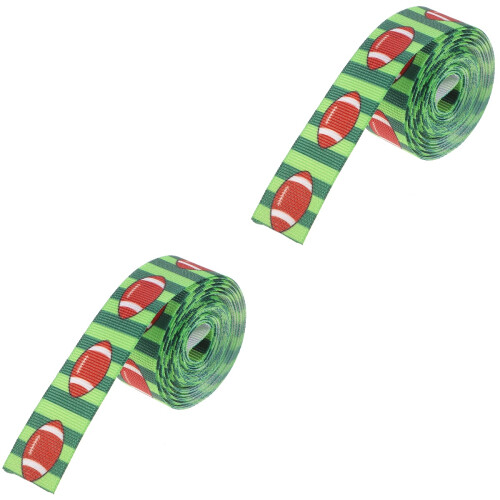 2Rouleaux Ruban Rugby Décoratif Polyester Pour