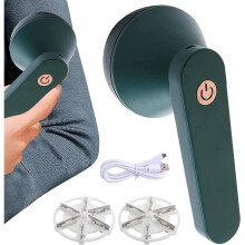 ZGEER Rechargeable Lint Remover Shaver – Lint Trimmer for Clothes and Home, Green