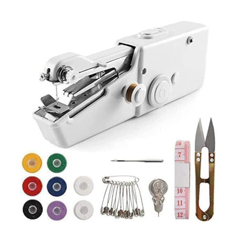Manual sewing machine, cordless sewing tool, mini portable white sewing machine, quick sewing and sewing tools