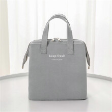 Large Capacity Lunch Tote Bag with Aluminum Foil Insulation,Gray