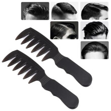2pcs Wide Tooth Comb Men's Oil Head Professional Hairdressing Tool-LAT